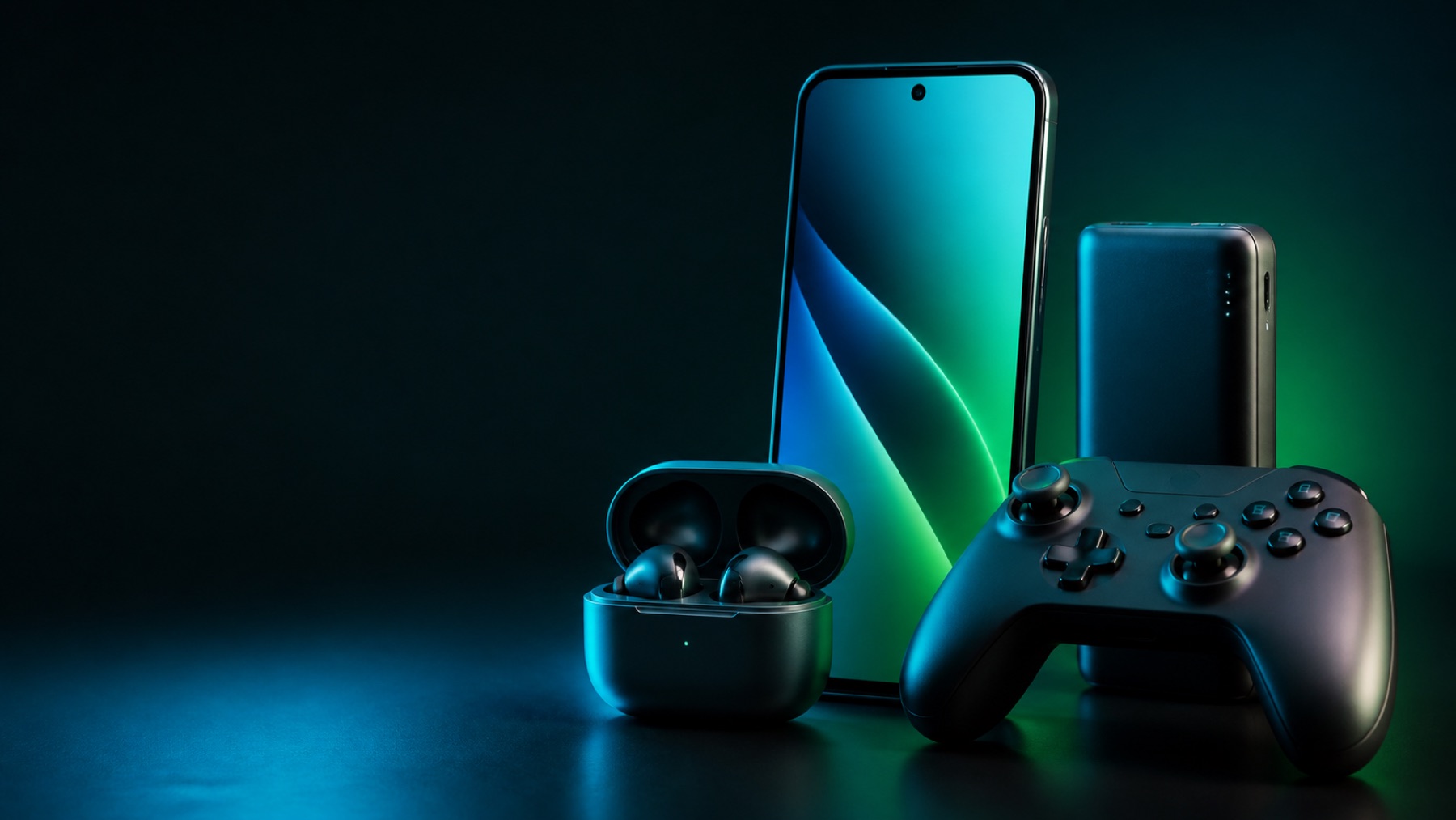 Smartphone with tech accessories